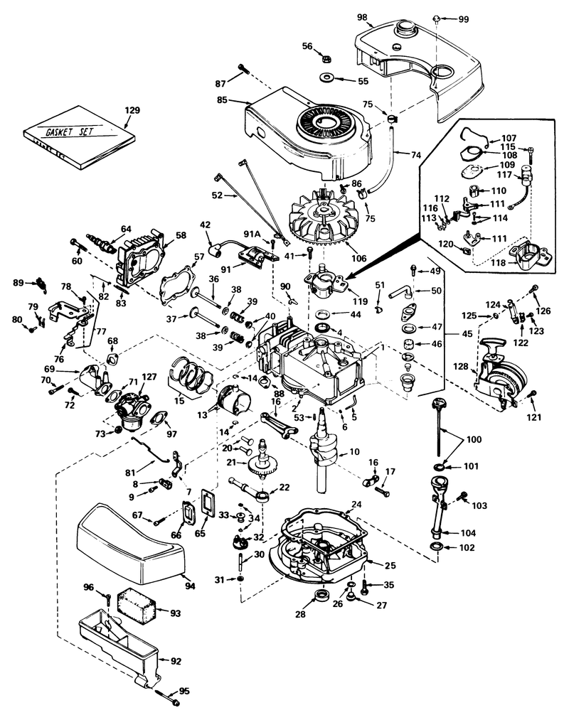 Engine Tecumseh Model No Tnt 100 10062c