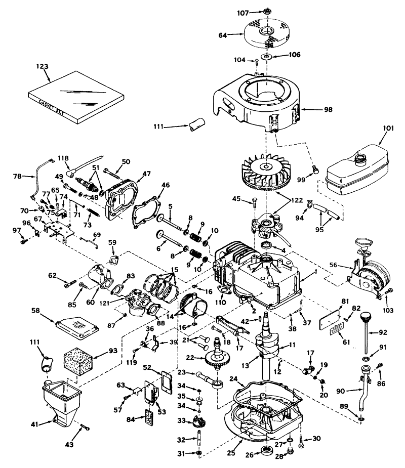 Engine Tecumseh Model No Lav30 30481j