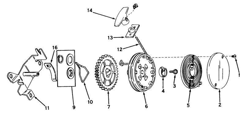 Rewind Starter No 590450a