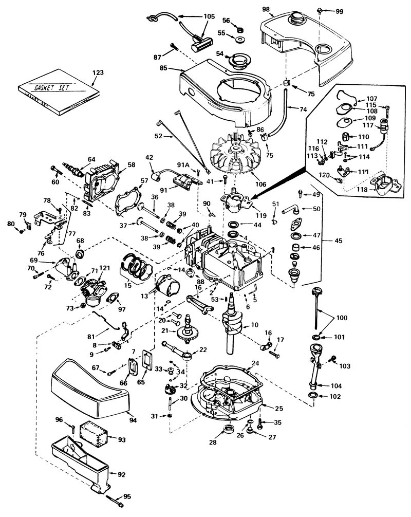 Engine Tecumseh Model No Tnt 100 10060c