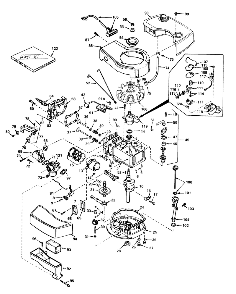 Engine Tecumseh Model No Tnt 100 10060c