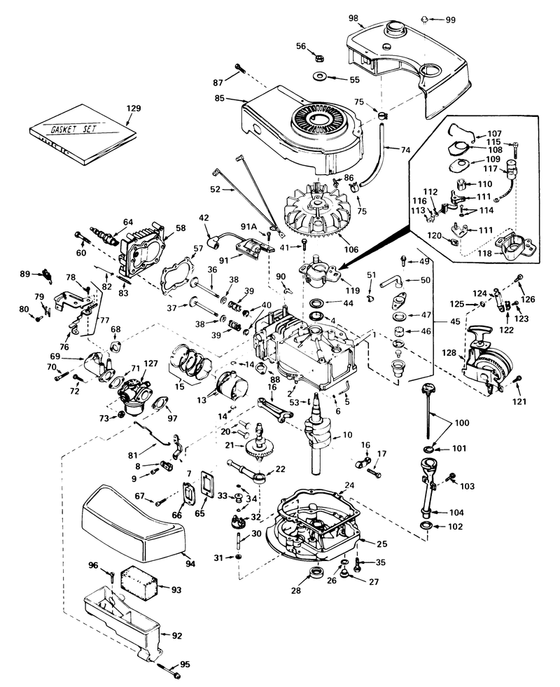 Engine Tecumseh Model No Tnt 100 10063c