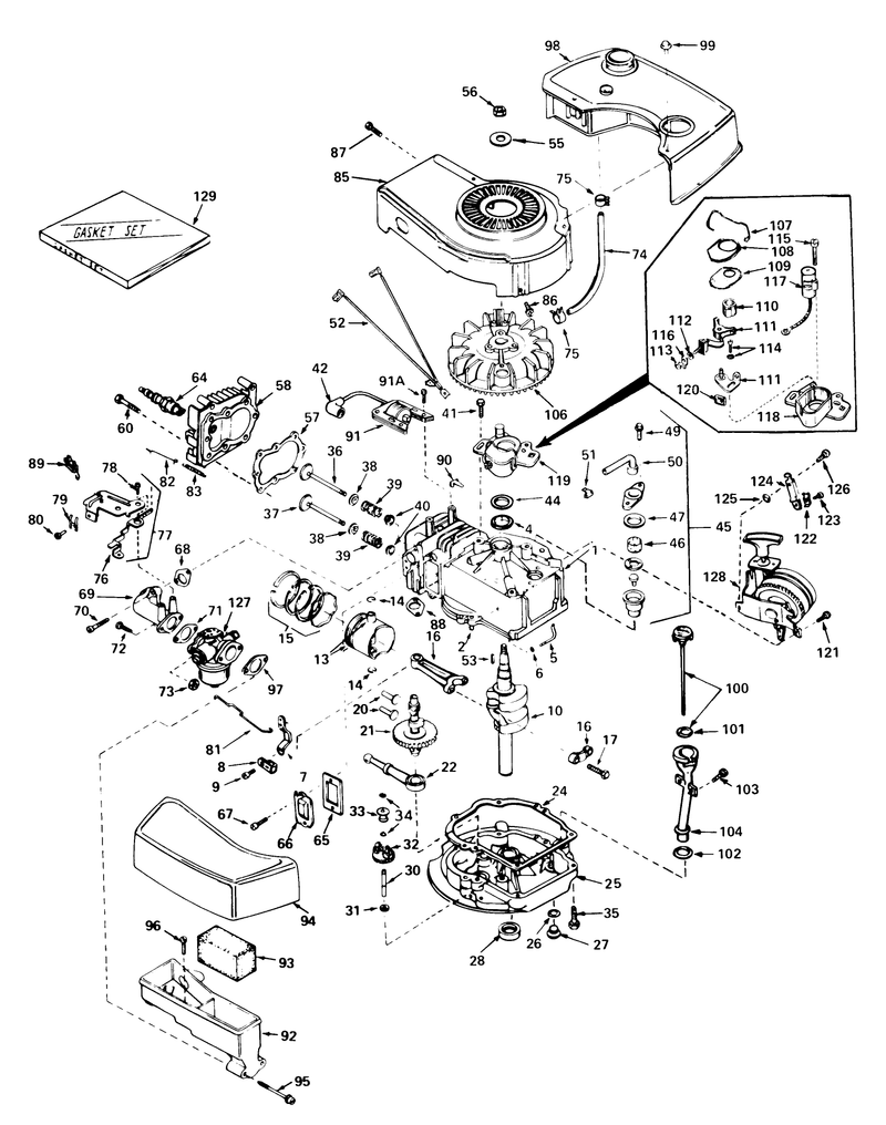 Engine Tecumseh Model No Tnt 100 10063c