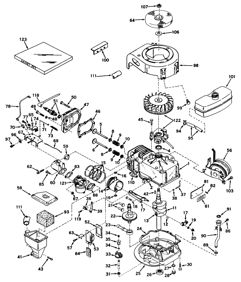 Engine Tecumseh Model No Lav30 30470j