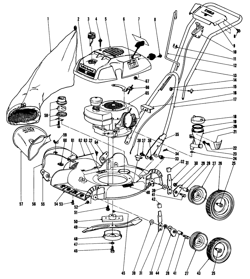 19in Flngertip Start Main Frame Parts List