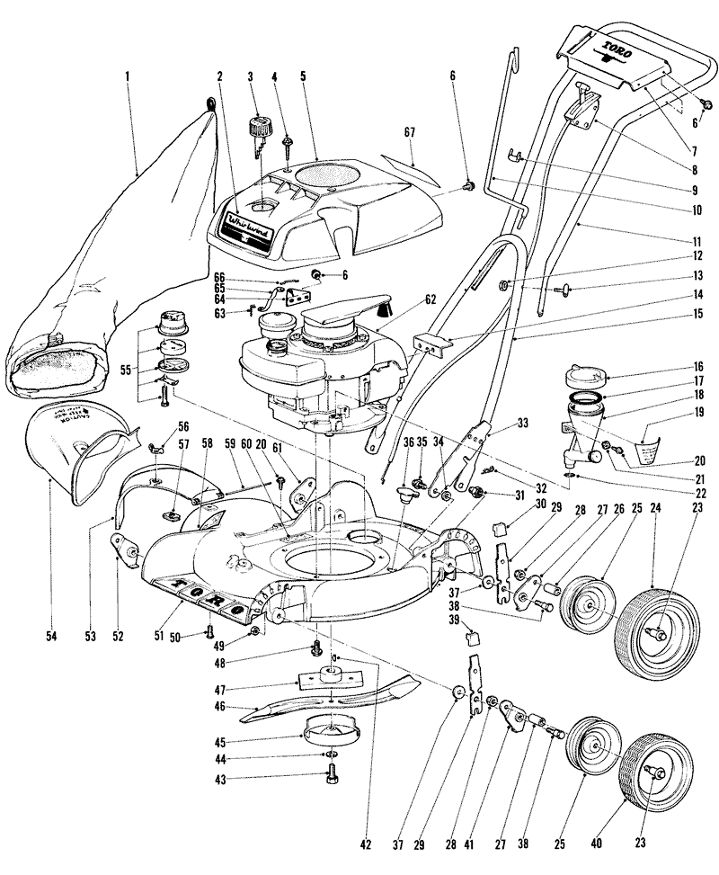 19in And 21in Hp Mower Drawing