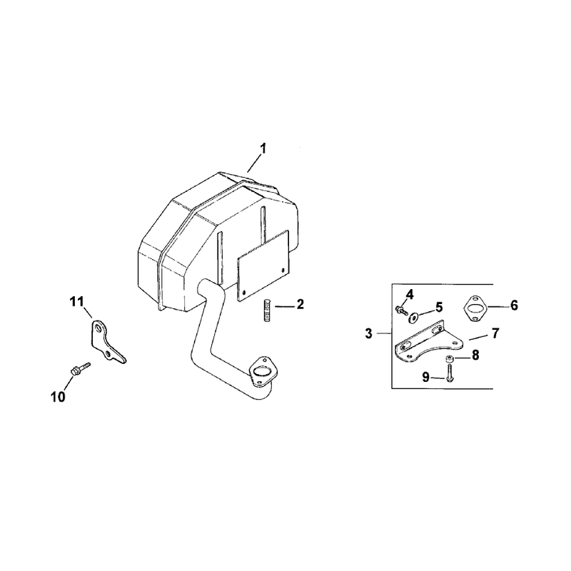 Exhaust Kohler CV13T PS 21524