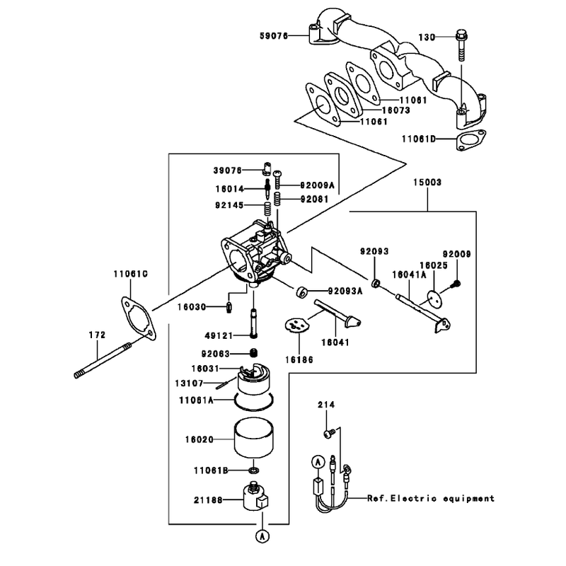 Carburetor Assembly  Kawasaki FH580V-AS13