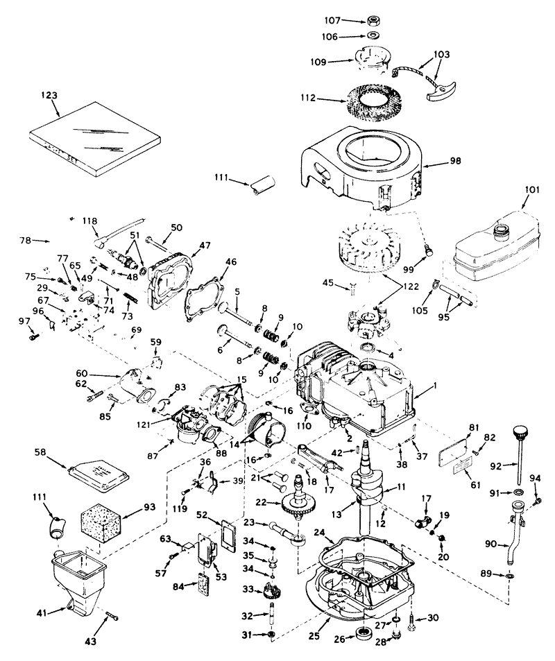 Engine Tecumseh Model No Lav30 30482k
