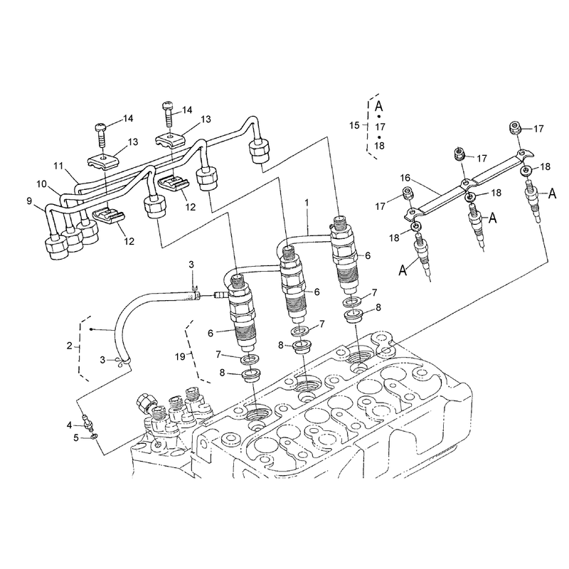Nozzle Holder and Glow Plug Assembly
