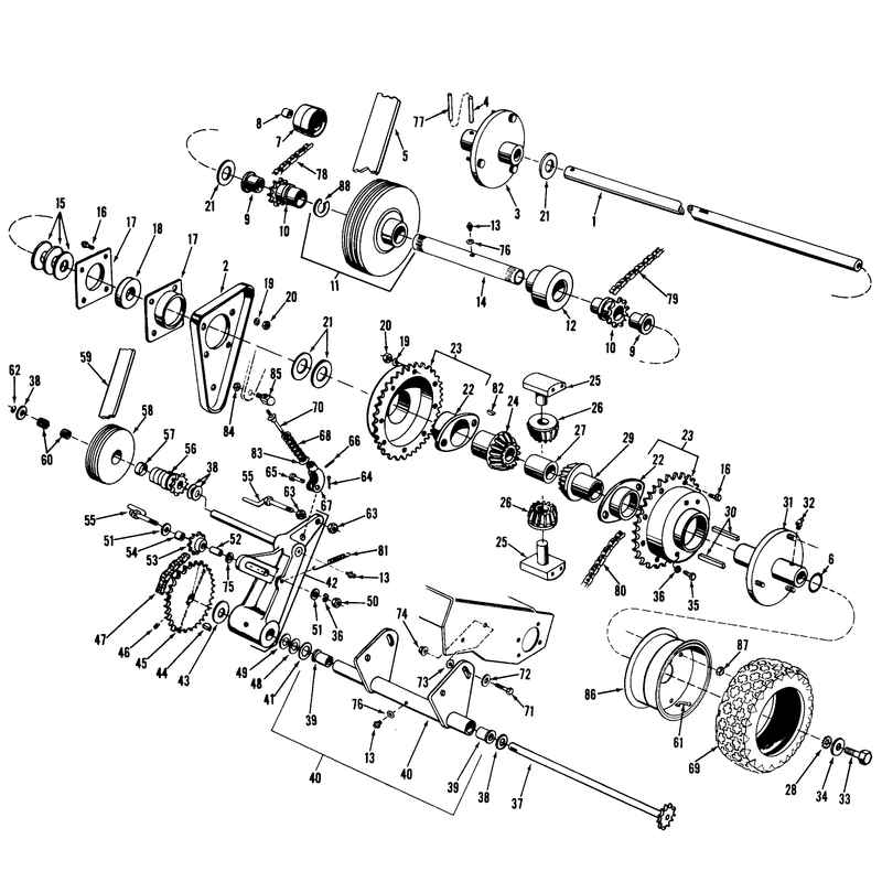 Differential and Counter Shaft Assembly Parts List