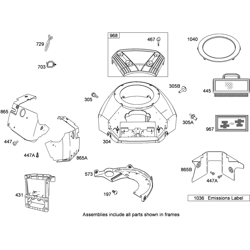 Blower Housing Assembly Briggs and Stratton 407777-0550-B1