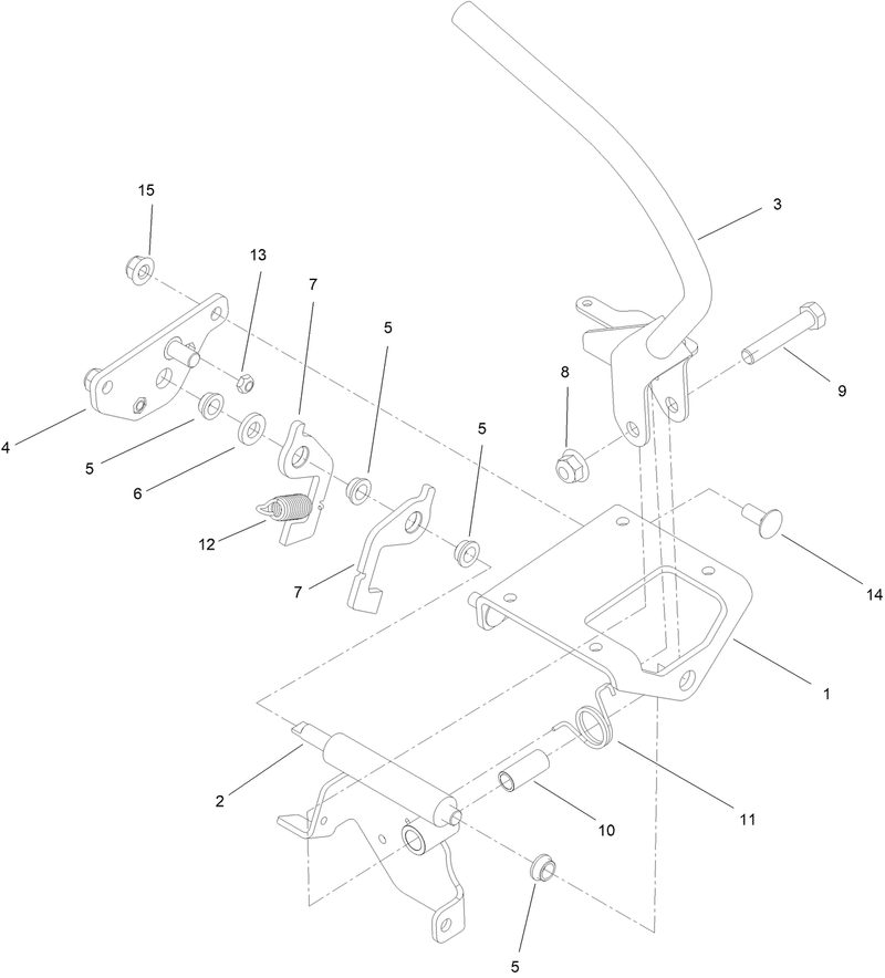 LH Control Handle Assembly No 144 1421