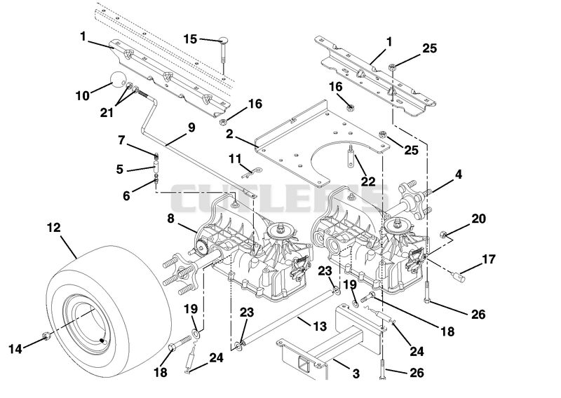Transaxle, Dump Valves And Rear Wheels