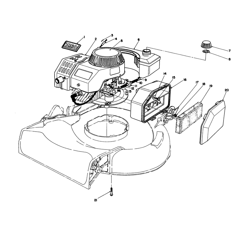 Engine Assembly Model No 47pf5 Used on Units with Serial No 7000001 - 7002104