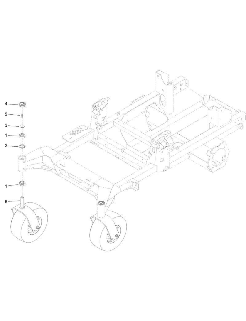 Front Caster Wheel Assembly