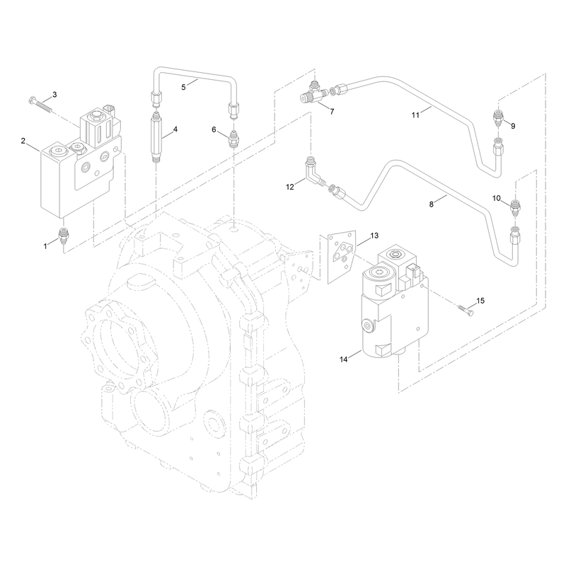 Valves And Pipes Assembly  Transmission Assembly No. AU106132