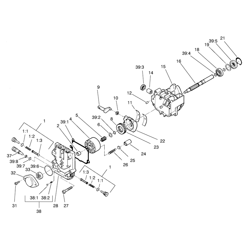 Hydraulic Pump Assembly No 95-1538