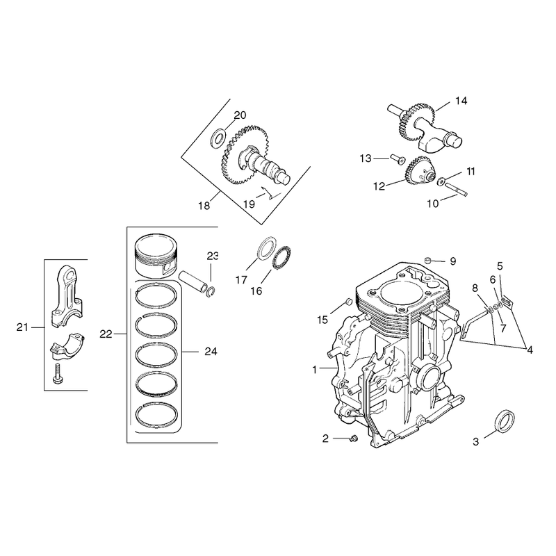 Crankcase Assembly Kohler CH15S-44533