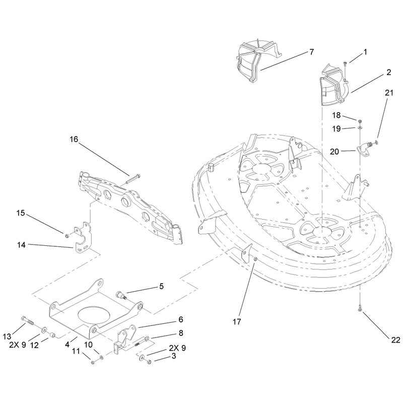 38 Inch Deck Engagement Assembly