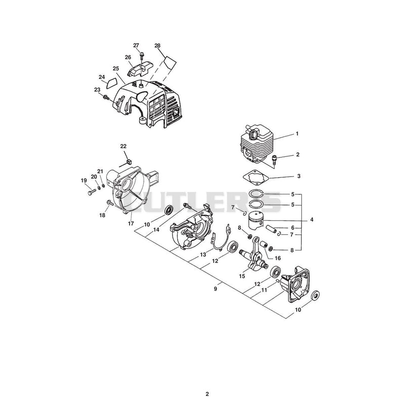ENGINE\EXTERNAL, INTERNAL, CRANKCASE, FAN HOUSING, CYLINDER COVER