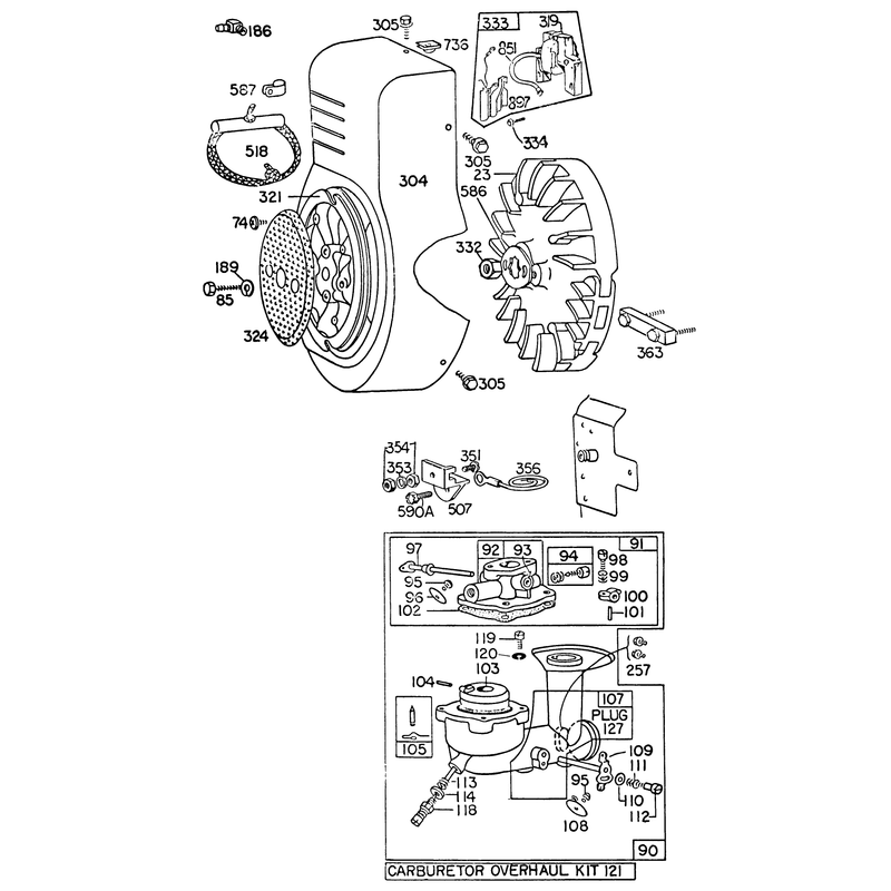 Engine Briggs and Stratton Model No 326437-0630-01