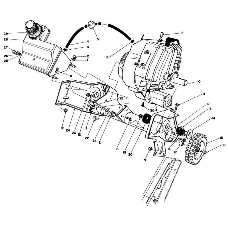 Engine & Main Frame Assembly