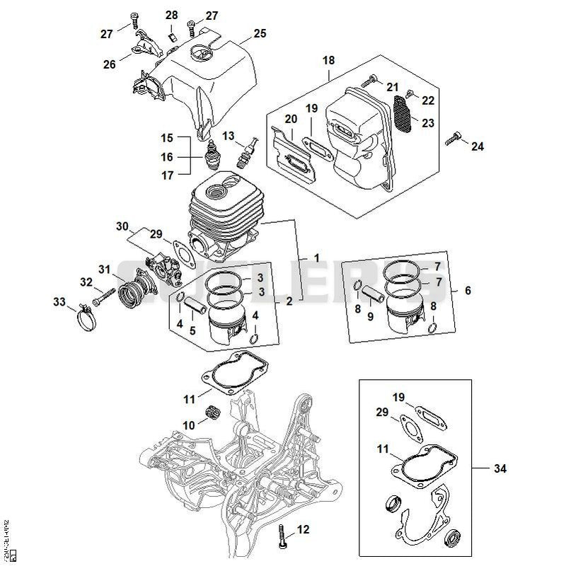 Cylinder, Muffler