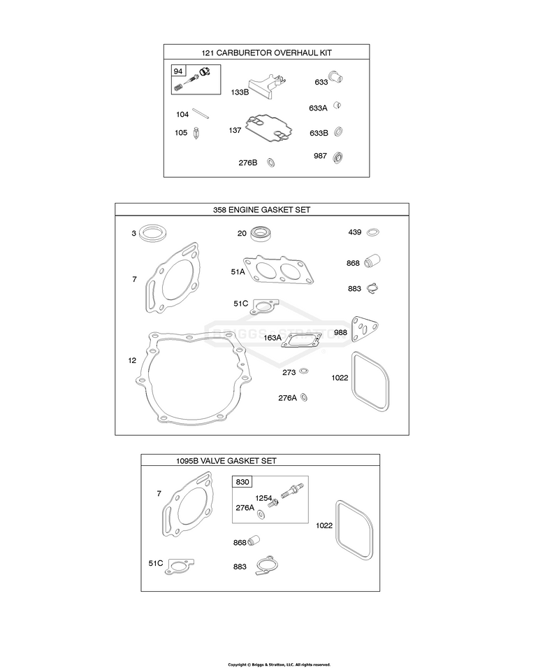 Engine, Valve, and Carburetor Kits