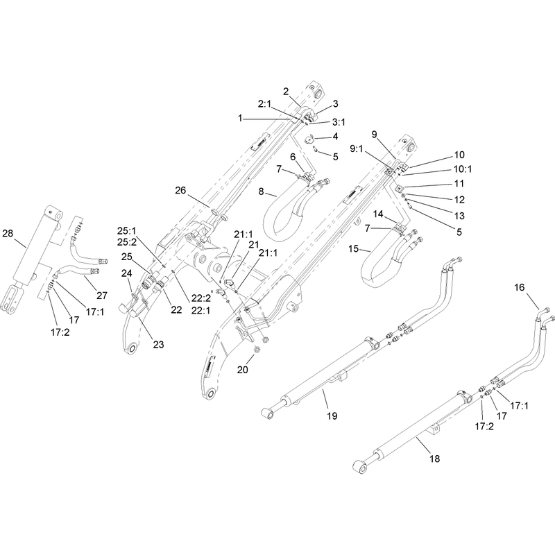 Loader Arm Hydraulic Assembly