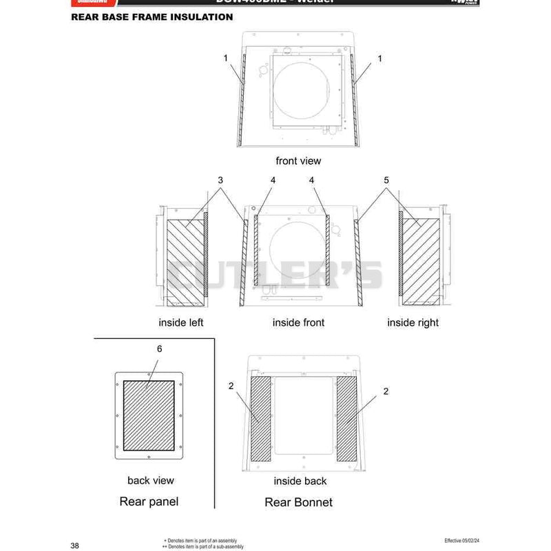 FOAM INSUALTION,T20X290X400 REAR PANEL