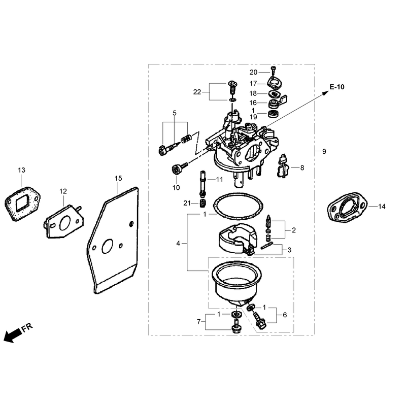 Carburetor Assembly Honda GXV160UH2-T1AH