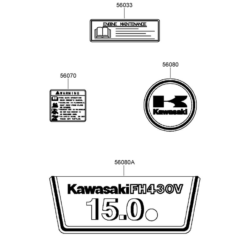 Label Assembly Kawasaki FH430V-AS53