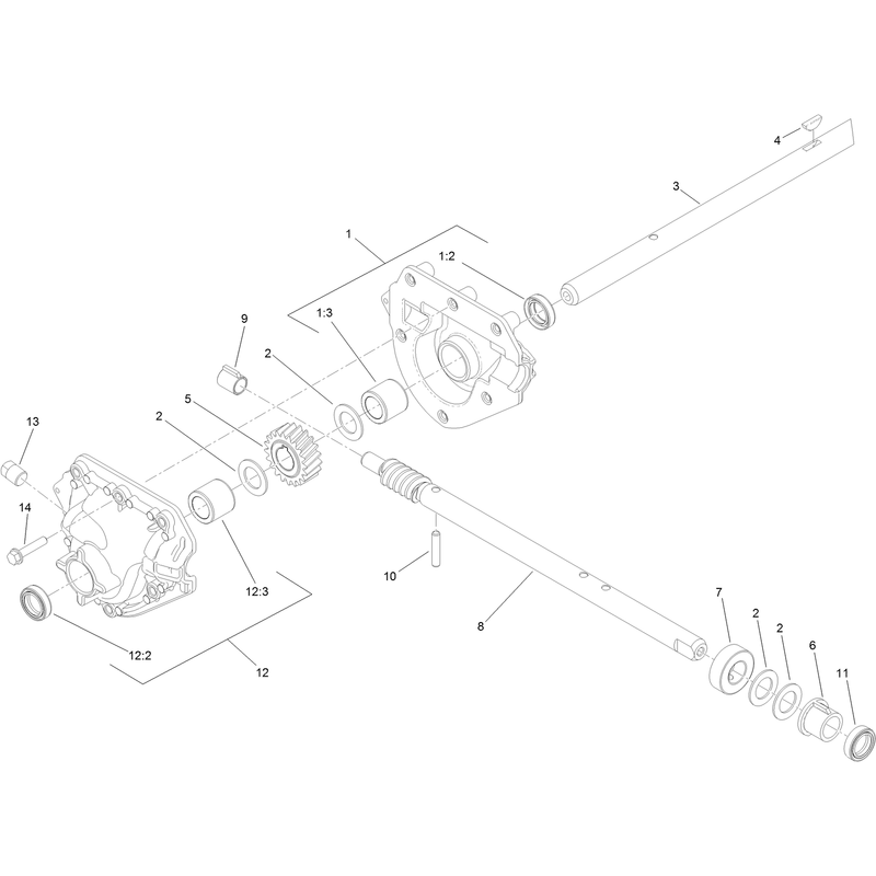 24 Inch Auger Gearcase Assembly No. 120-3859