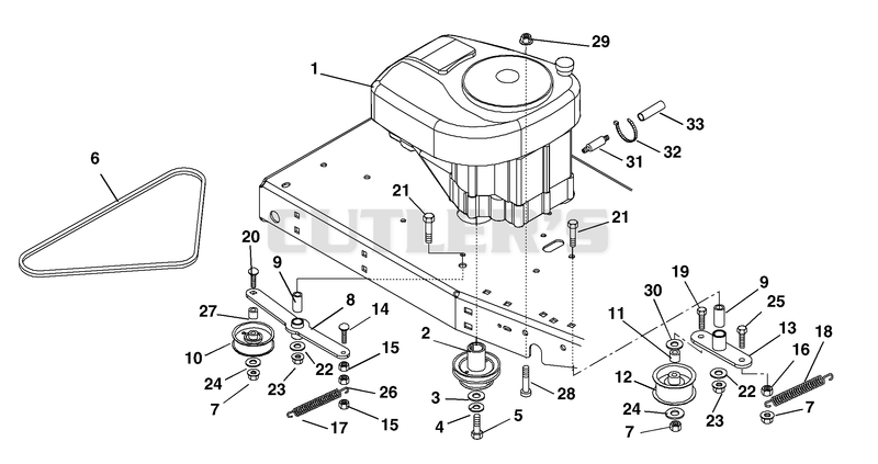 Engine, Belts And Idlers