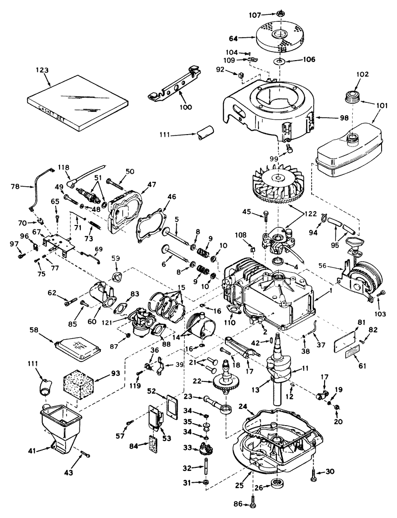 Engine Tecumseh Model Lav30 30500k
