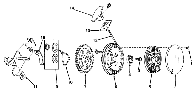 Rewind Starter No 590450a