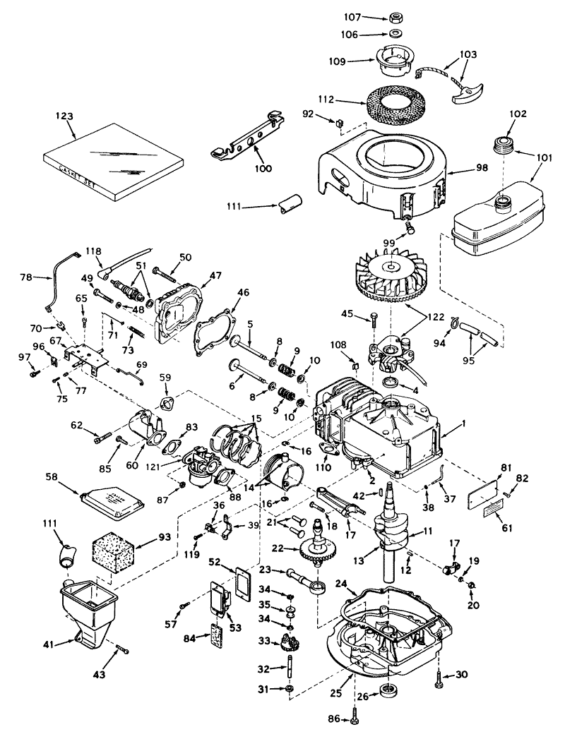 Engine Tecumseh Model Lav30 30505k