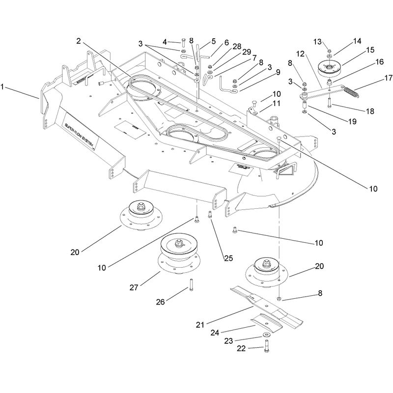 Spindle Pulley and Belt Assembly
