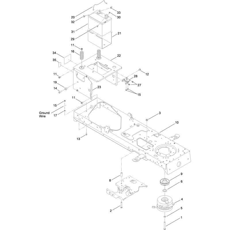 Frame Battery and Electric PTO Assembly