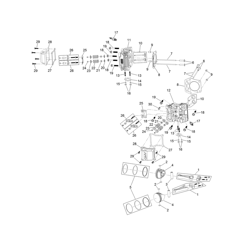 Piston and Cylinder Head Assembly