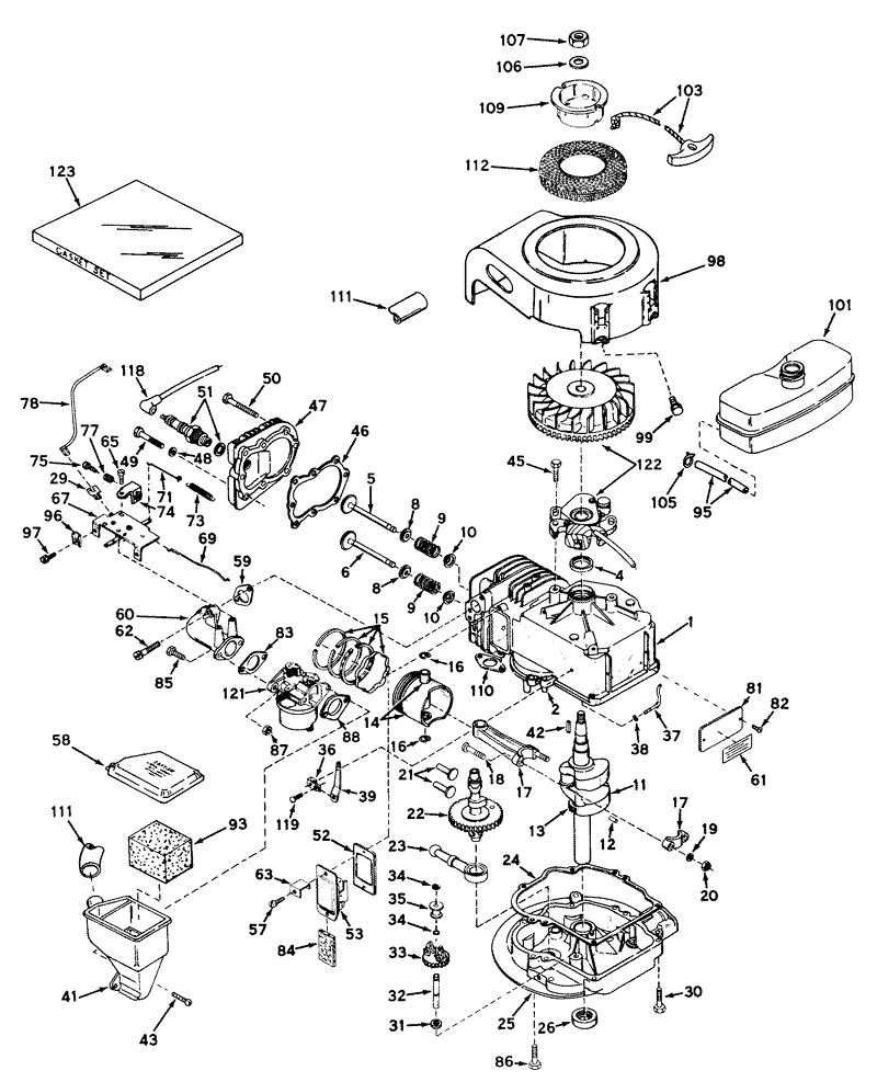 Engine Tecumseh Model No Lav35 40595j