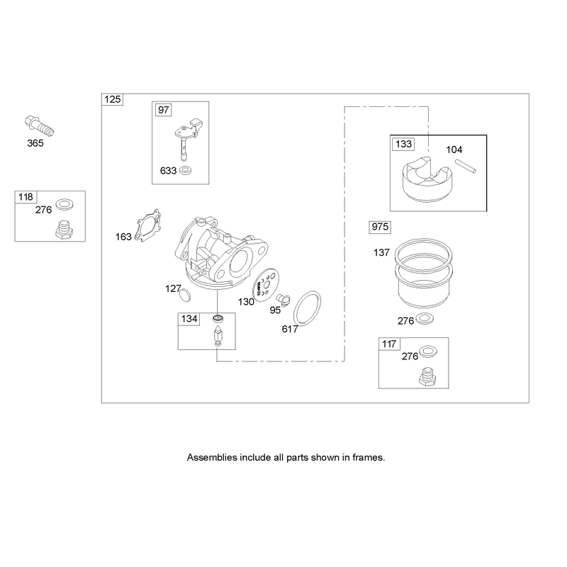 Carburetor Assembly Briggs and Stratton 122K05-0171-E1
