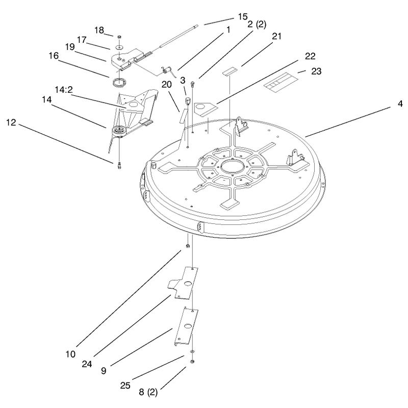32in Deck Components Assembly
