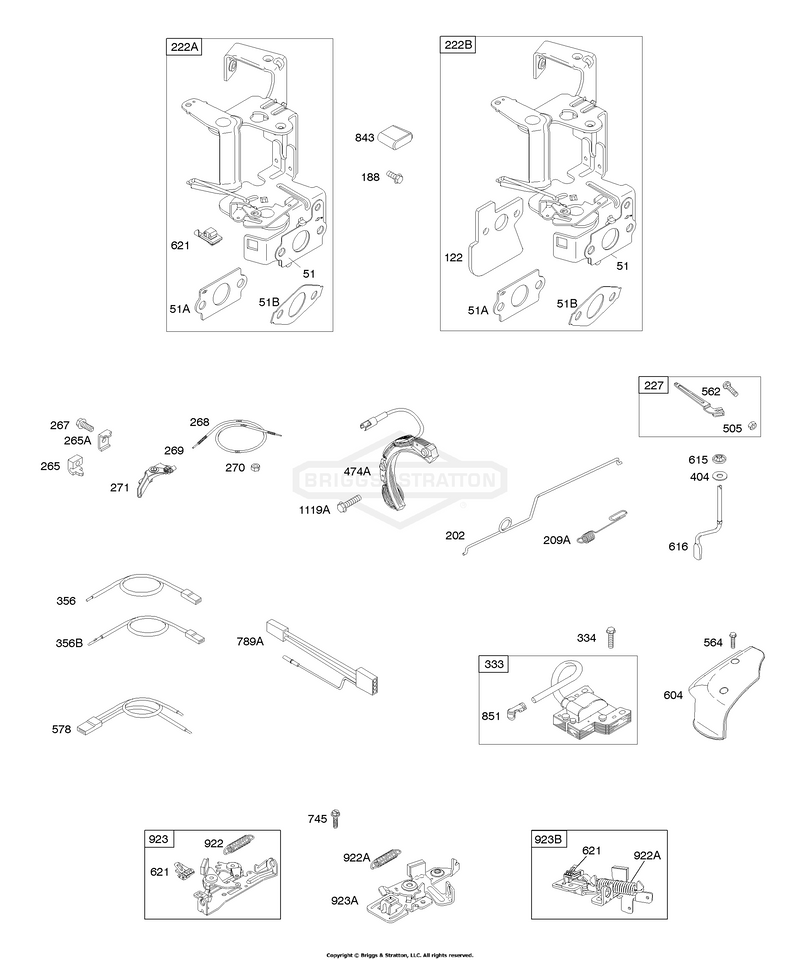 Controls, Flywheel Brake, Governor Spring, Ignition