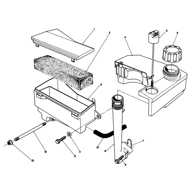 Air Cleaner & Fuel Tank Assembly (engine Model No. Vmm1-2)