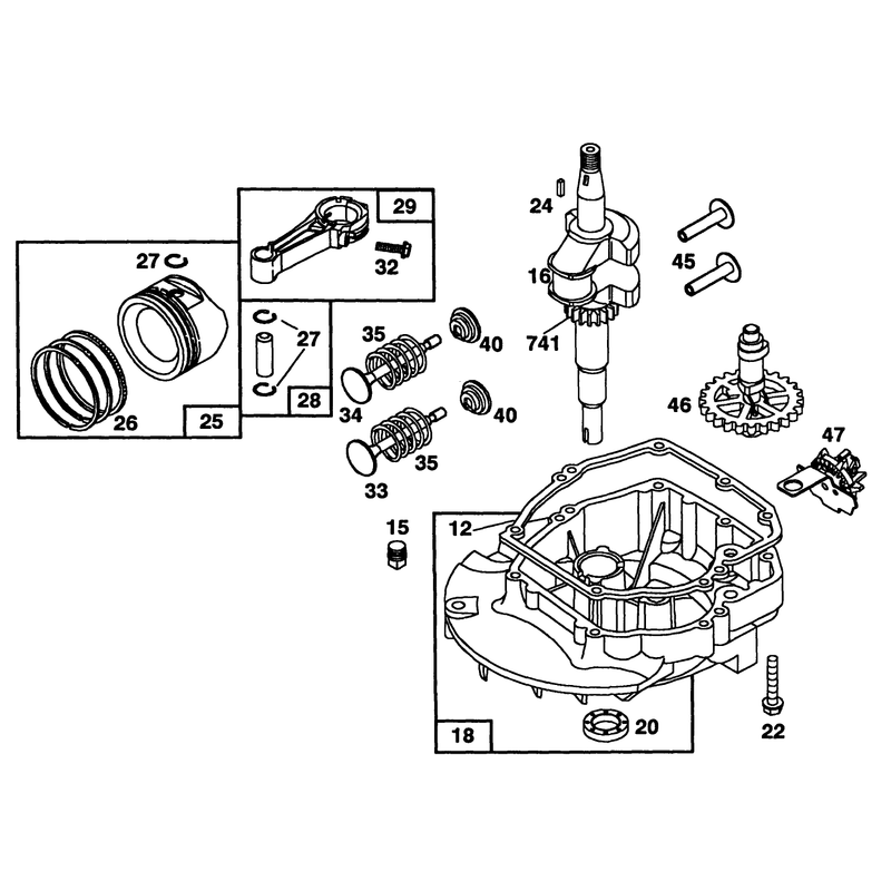 Engine Briggs and Stratton Model 124702-3115-O1