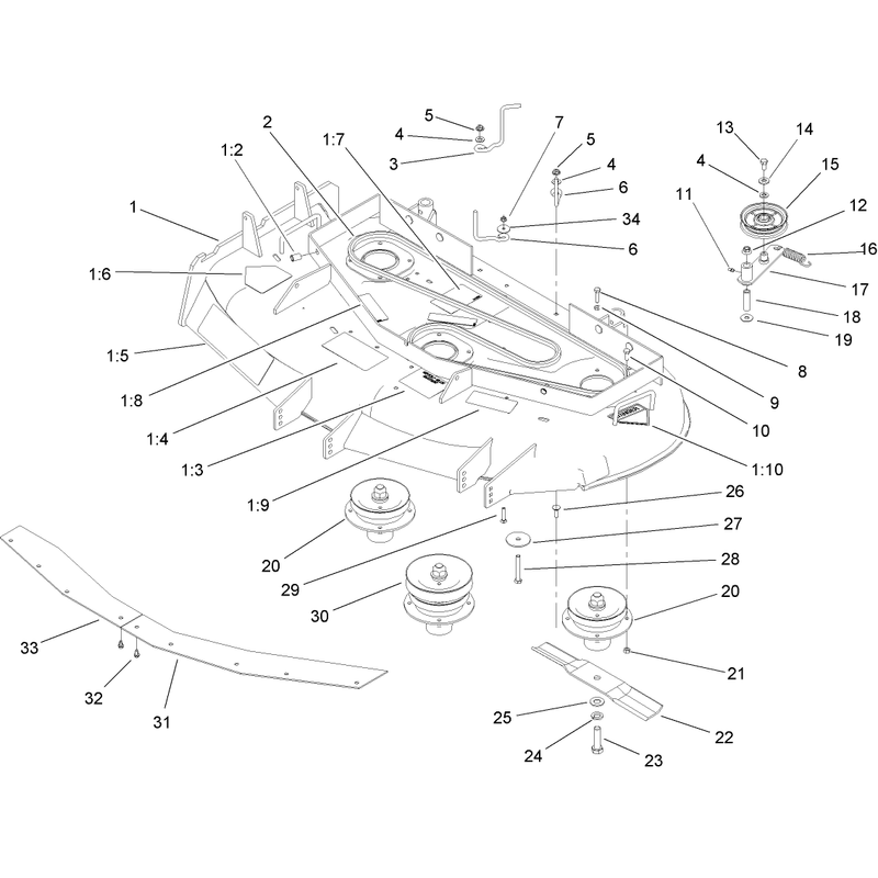 Spindle Pulley and Belt Assembly