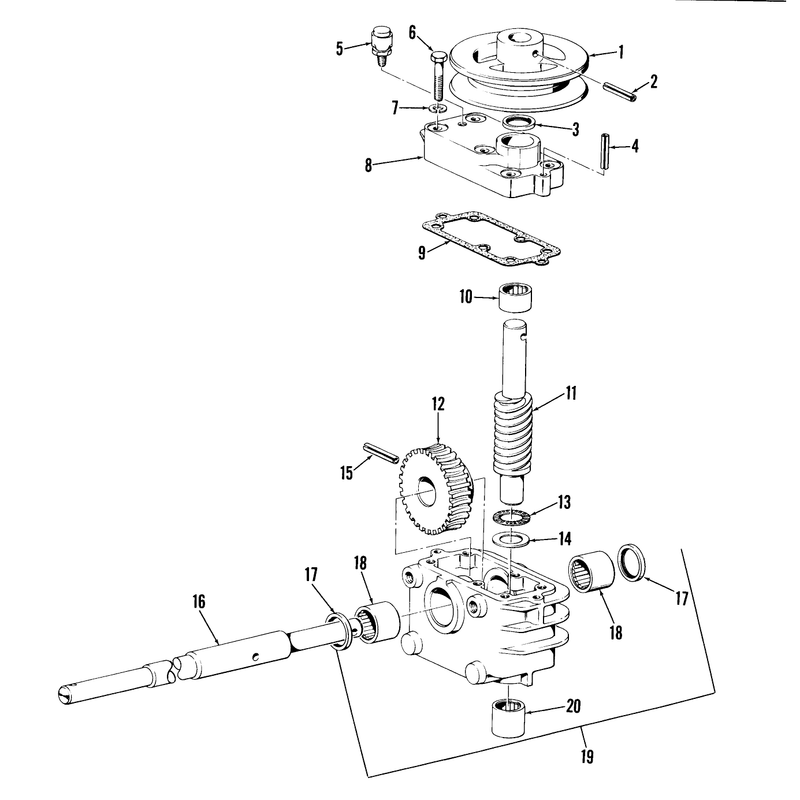 25in and 34in Gear Case Assembly