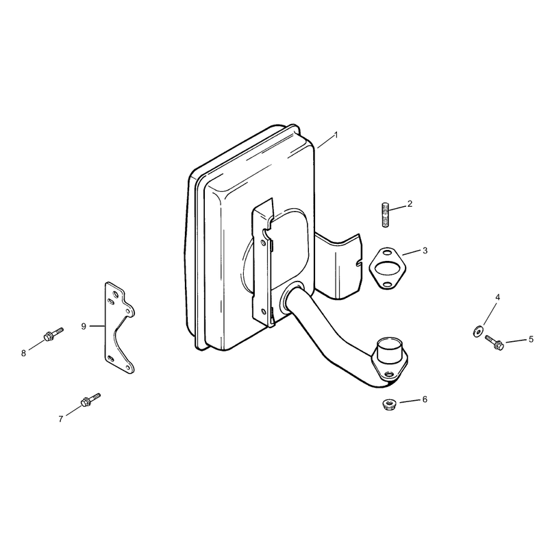 Exhaust Assembly Kohler Model CV15T-41608